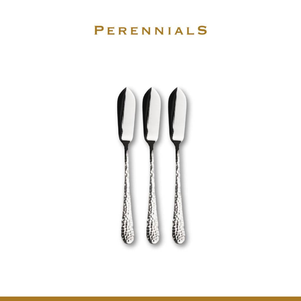 Pisau Mentega Stainless Steel Serena Hammering - Butter Spreader 3 pcs