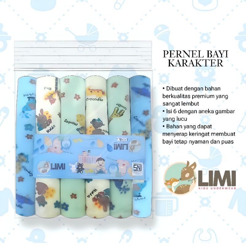 PERNEL BAYI/BEDONG BAYI LIMI KARAKTER BAHAN LEMBUT