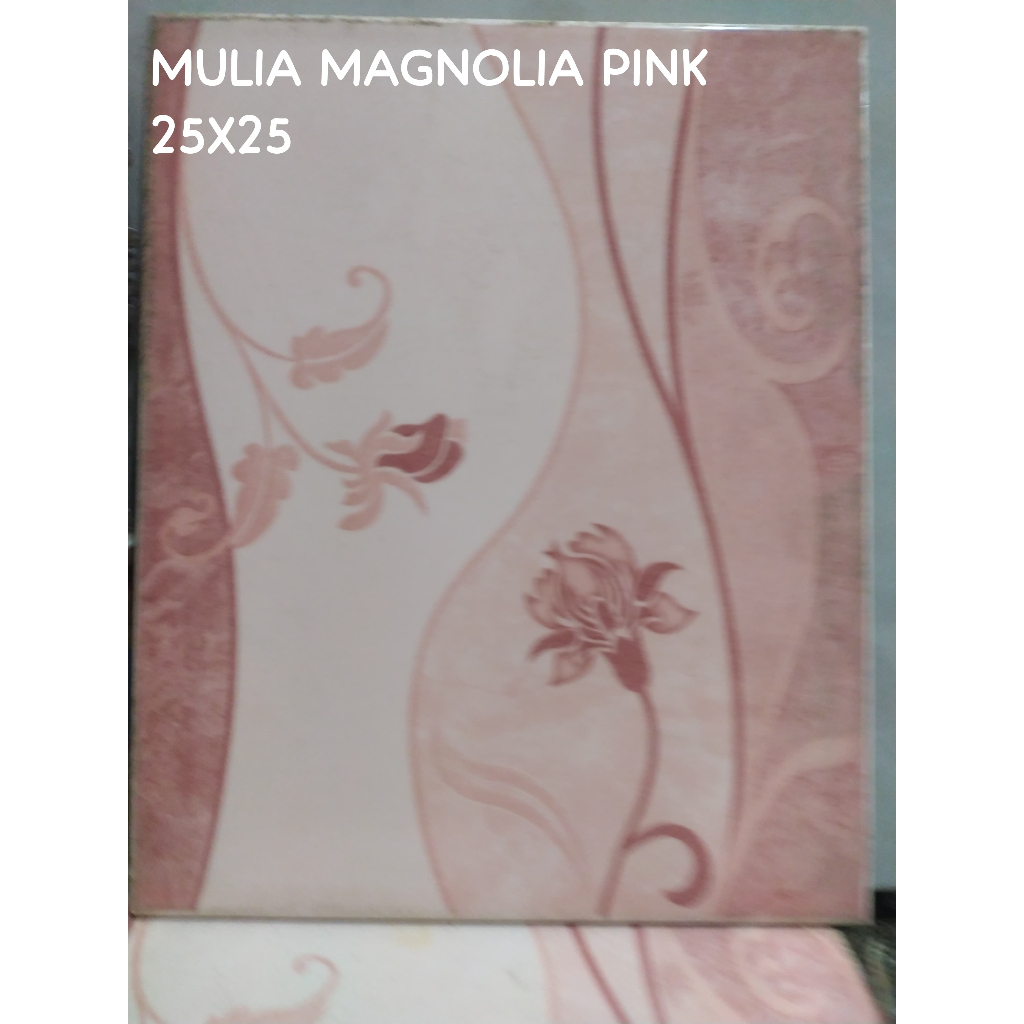 KERAMIK MULIA MAGNOLIA PINK UK.20X25 GLOSSY LANTAI KERAMIK