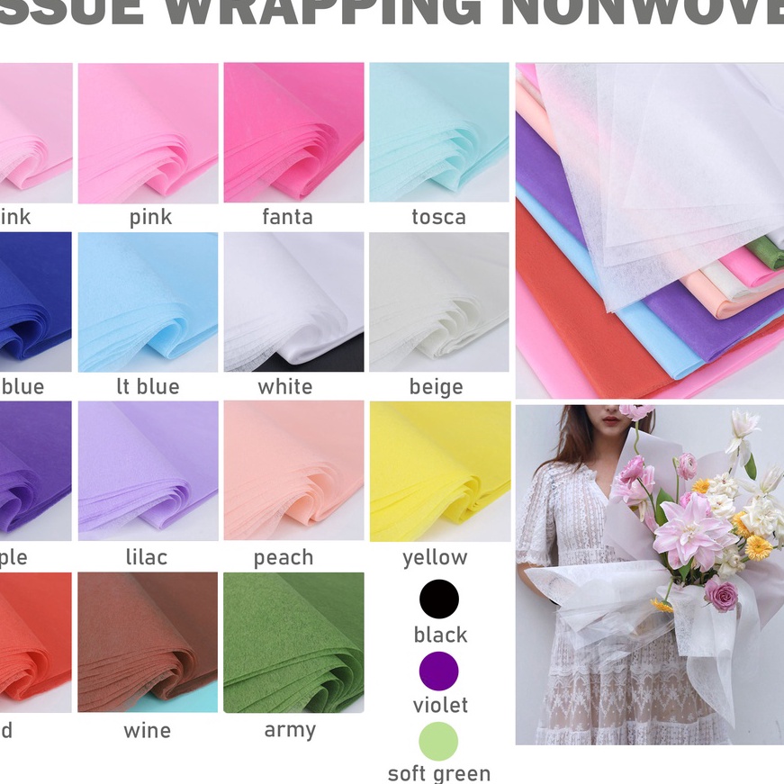 

Diskon 38 lembar Kertas Tissue Buket Flower Wrapping Paper