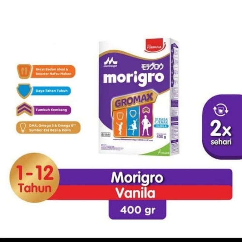 

BELI 1 GRATIS 1 MORINAGA MORIGRO GROMAX VANILA / MADU 1-12 TAHUN 400 GRAM / SUSU UNTUK PERTUMBUHAN ANAK