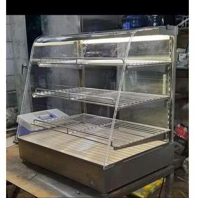 Food warmer display showcase makanan / etalase food warmer stanliss full akrilik
