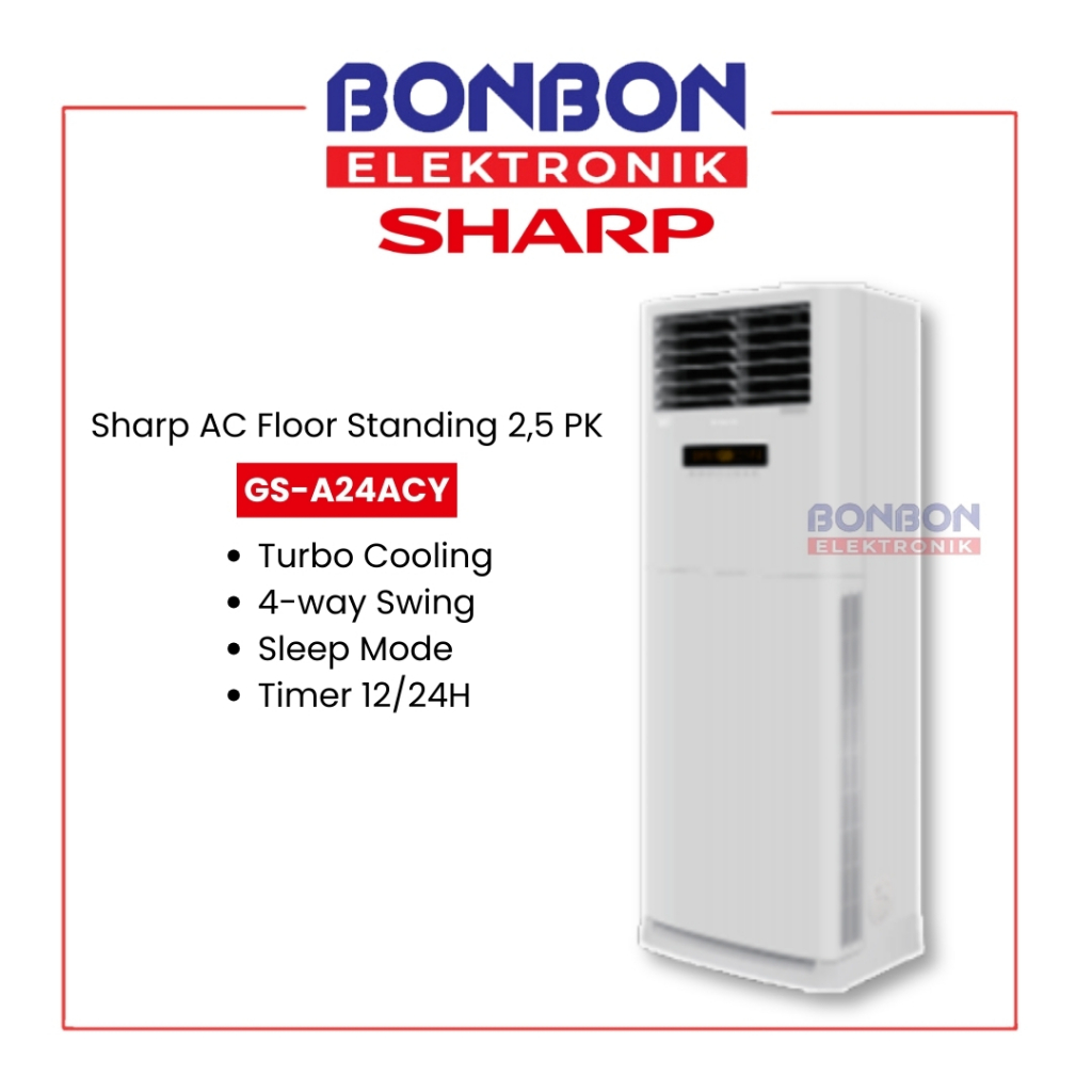 Sharp AC Standing Floor 2.5PK GS-A24ACY / GS A24ACY [Unit Only]
