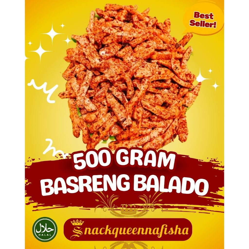

Basreng pedas manis balado daun jeruk isi 500gram