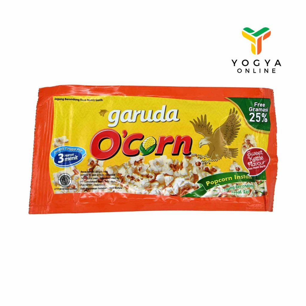 

Snack Popcorn O Corn Popcorn Manis 64 Gram