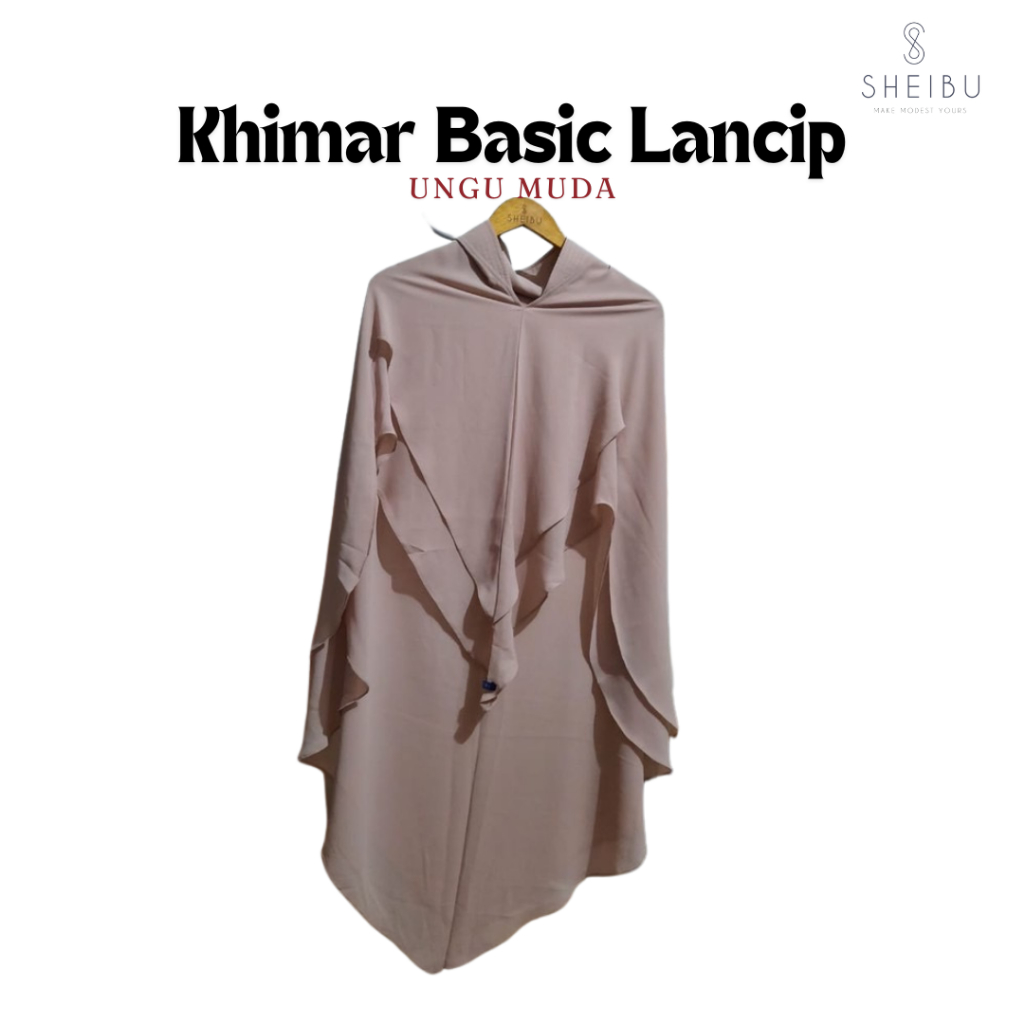 Sheibu Khimar Basic Lancip Hijab Instan Syari Kerudung Wanita Bahan Sifon Tidak Menerawang