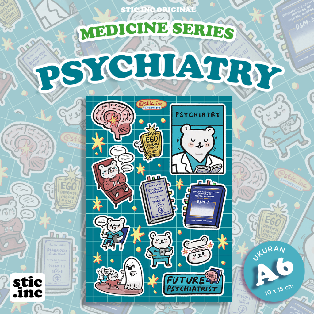 

Psychiatry - Stic.Inc Med Series - Stickersheet A6