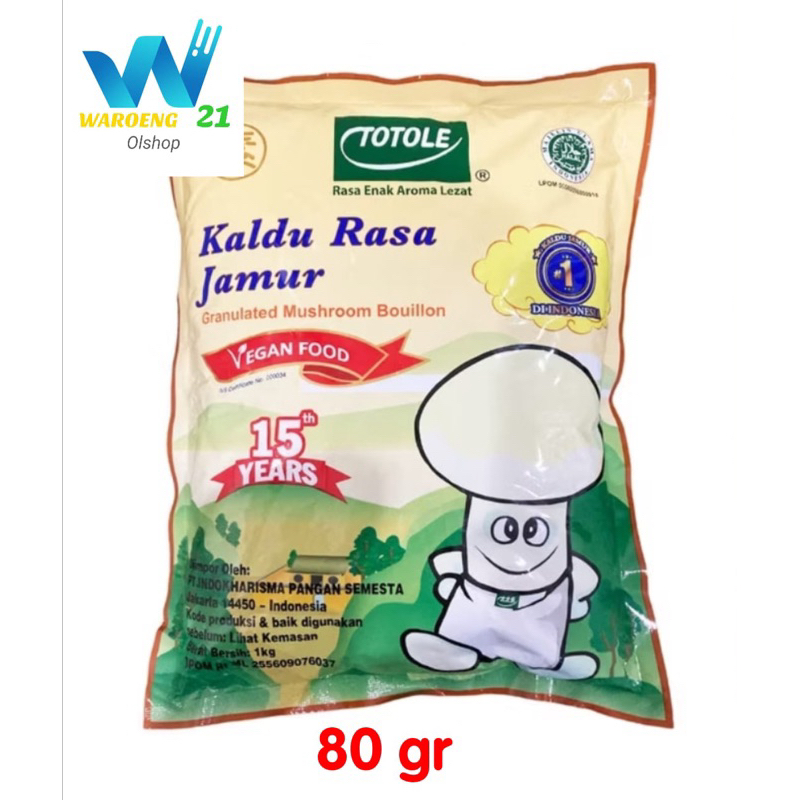 

TOTOLE KALDU JAMUR 40 gr dan 80 gr