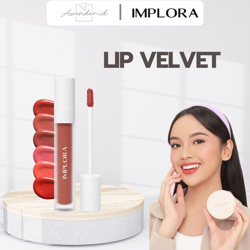IMPLORA Lip Velvet Lip Cream, lip velvet implora, lipstik cair, lip matte, lipcream