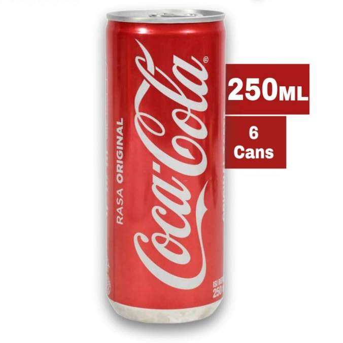 

Coca Cola Original Minuman Soda Soft Drink 250mL x 6 Cans