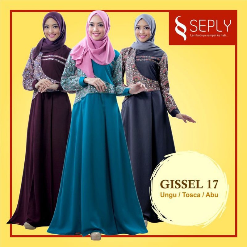 Gamis murah//gissel 17, Gissel 18, Gissel 19, Gissel20//Gamis Seply