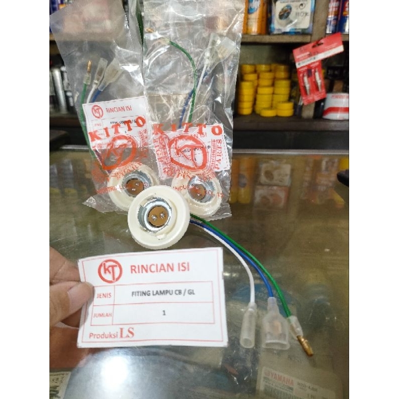 Soket Fiting Piting Lampu Dop Bohlam Depan GL100, GL Max Lama, GL Pro Lama