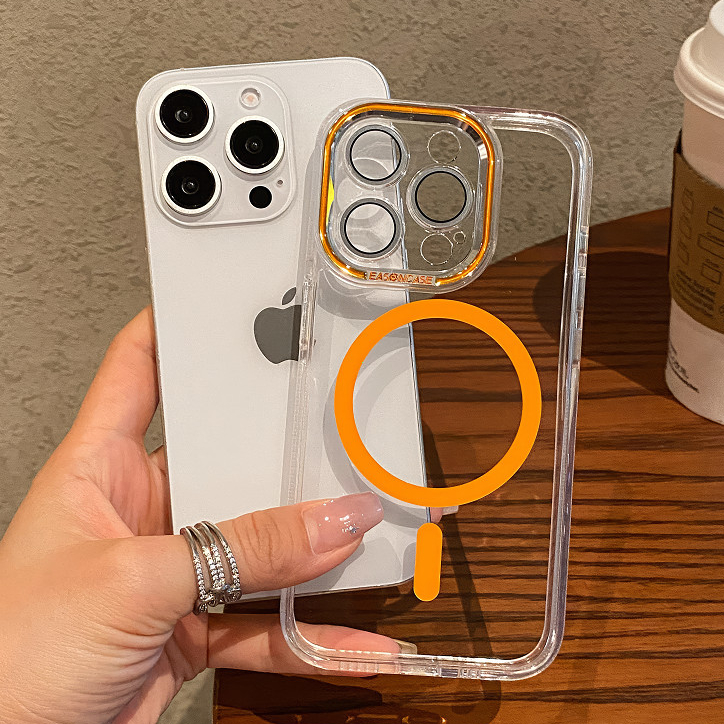 Pengisian nirkabel magnetik Case iphone 11 12 13 14 15 pro max plus Sangat tipis Casing iphone 11 12