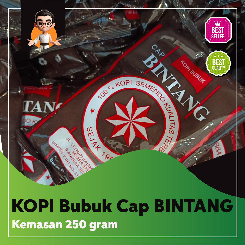 

KOPI BUBUK CAP BINTANG - KOPI SEMENDO KHAS MUARA ENIM 250 gram