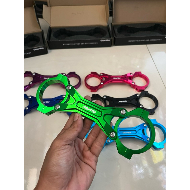 Borgol Shok depan Ninja kyb scorpio,Anodize original,bukan Cat