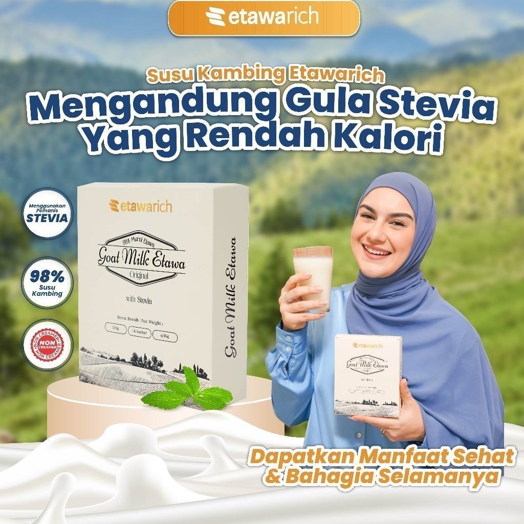 

ETAWARICH 2 box Susu Etawa Tanpa Bau - Vitamin Tulang Kuat Atasi Sesak Nafas Rematik Nyeri Sendi
