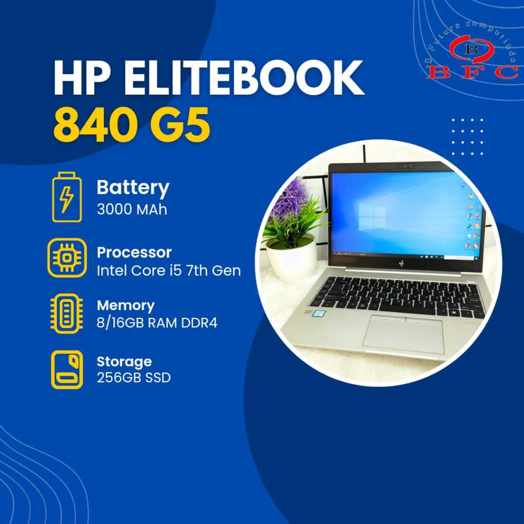 Laptop HP EliteBook 840 G5 Core i5 Gen 7 free tas dan mouse