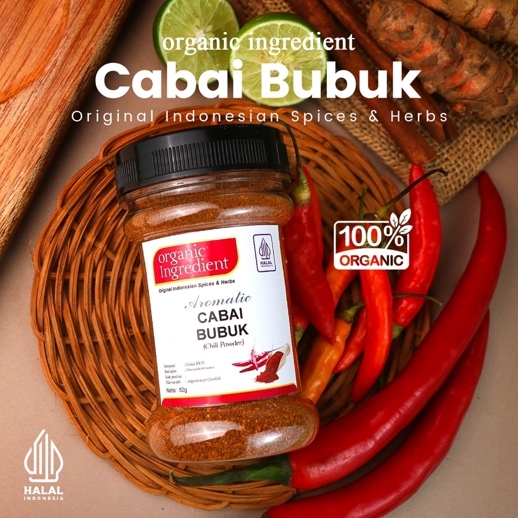 

Organic Ingredient Cabai Bubuk Original Rempah Indonesia Bumbu Dapur