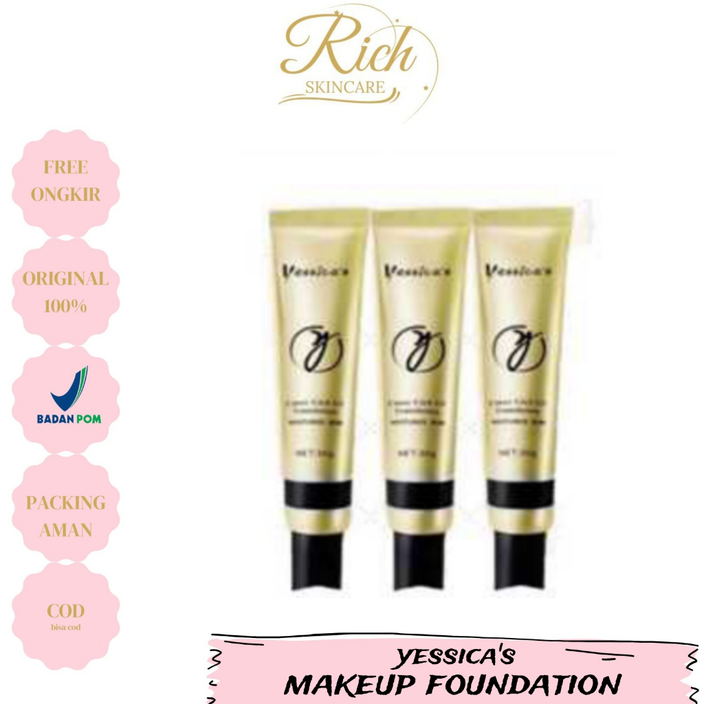 Yessica's Waterproof Foundation Moisturize Skin Bpom