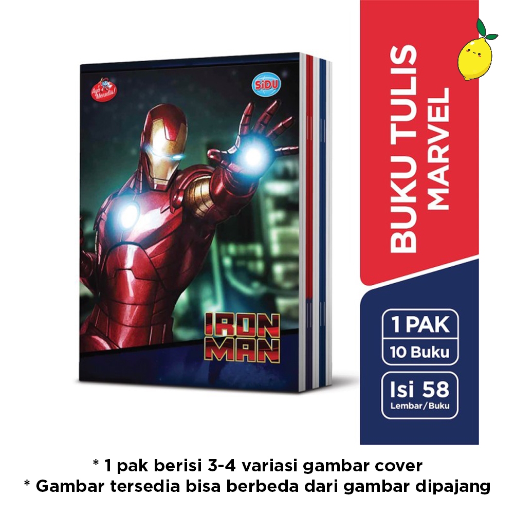 

Buku Tulis Garis SIDU 58 Lembar 1 Pak 10 Buku MARVEL Edition