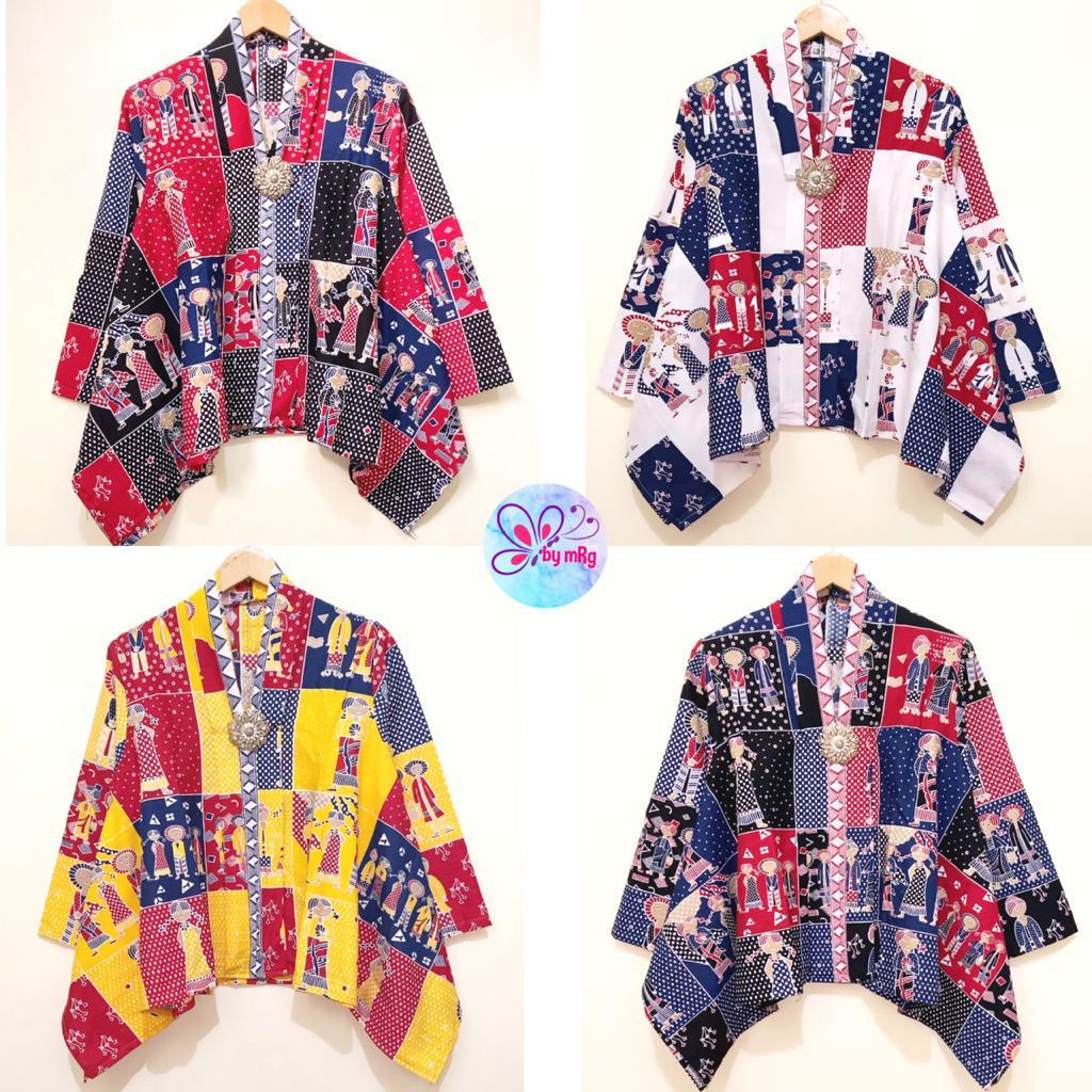 PREMIUM Mozaik Putri Red Memories Batik Kotak Motif Titik Simbok Lawas Kondangan Kerja Bahan Kain