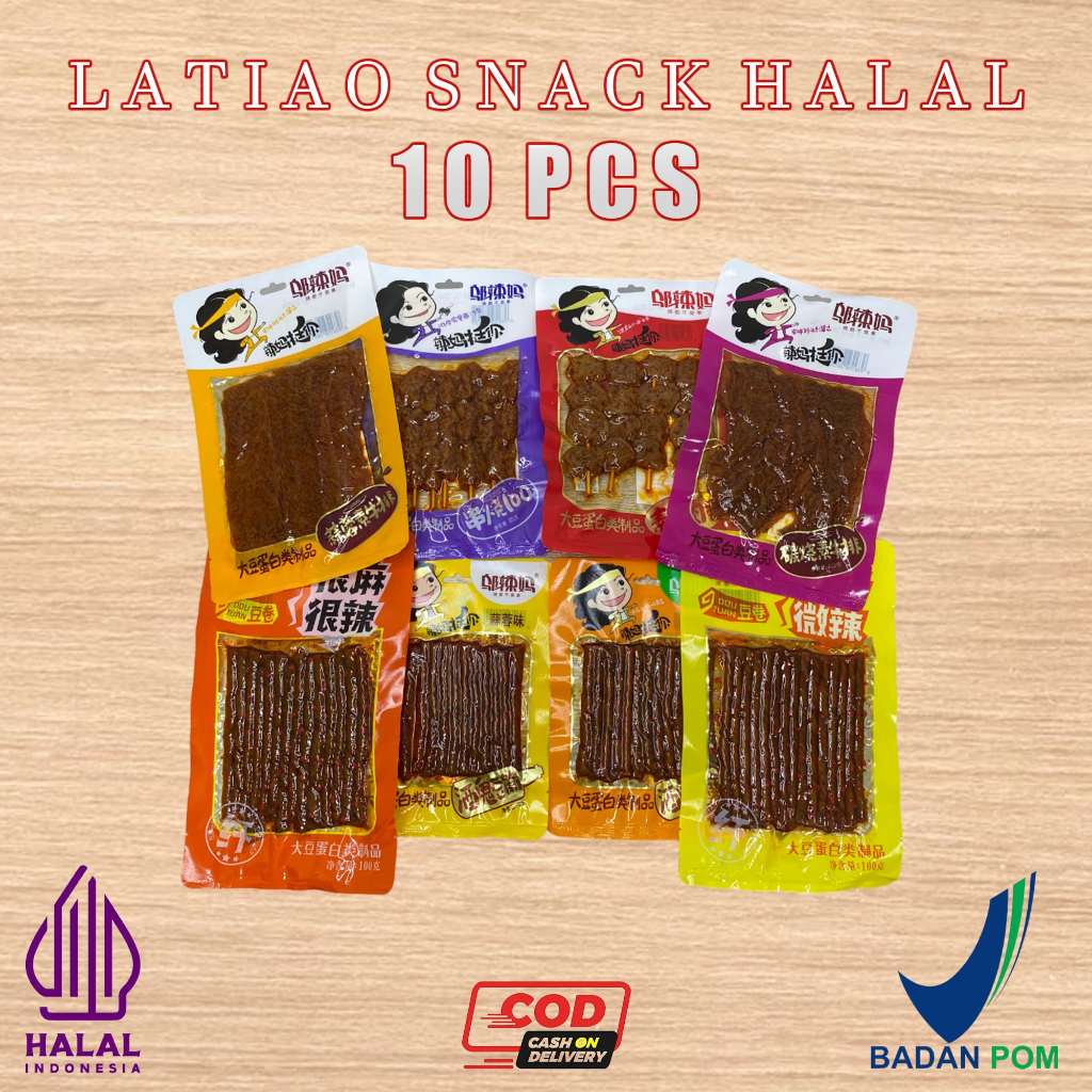 

[HALAL] 10 PCS BISA DI MIX/WULAMA LATIAO SNACK BEST SELLER/VEGETARIAN FOOD/CEMILAN SNACK LATIAO/BPOM