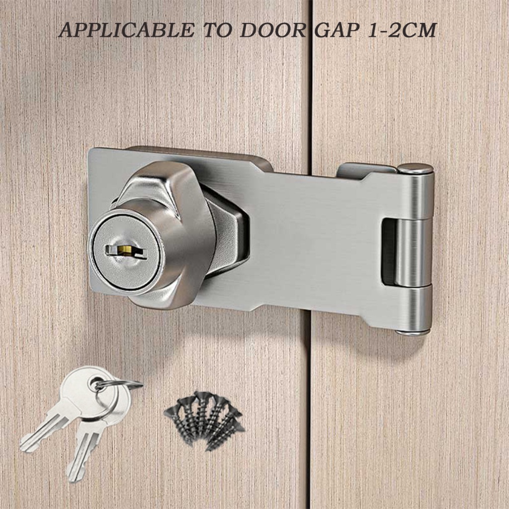 Kunci Plat Tebal Kecil 2.5 Inch Stainless Tebal Pintu/Jendela/Lemari/Kunci Keamanan Rumah