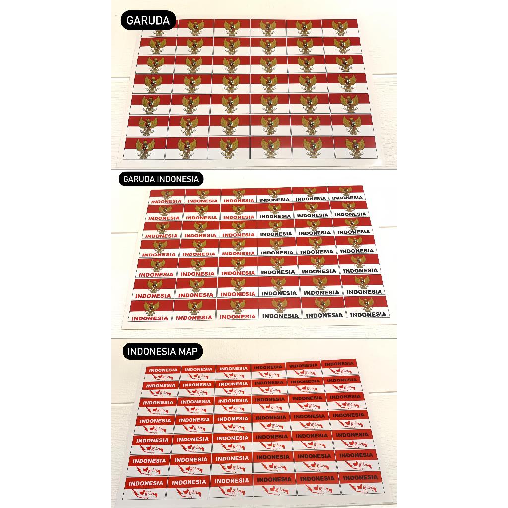 

(Perlembar) Bendera Stiker Pipi Merah putih Support Hut RI Min Order 10