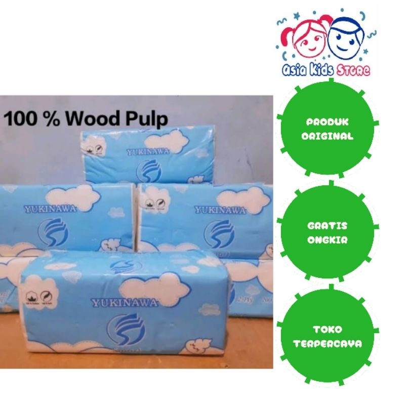 Tissue Yukinawa 100% Soft / Facial Tissue / Tissu Yukinawa 200 sheet / 2 ply