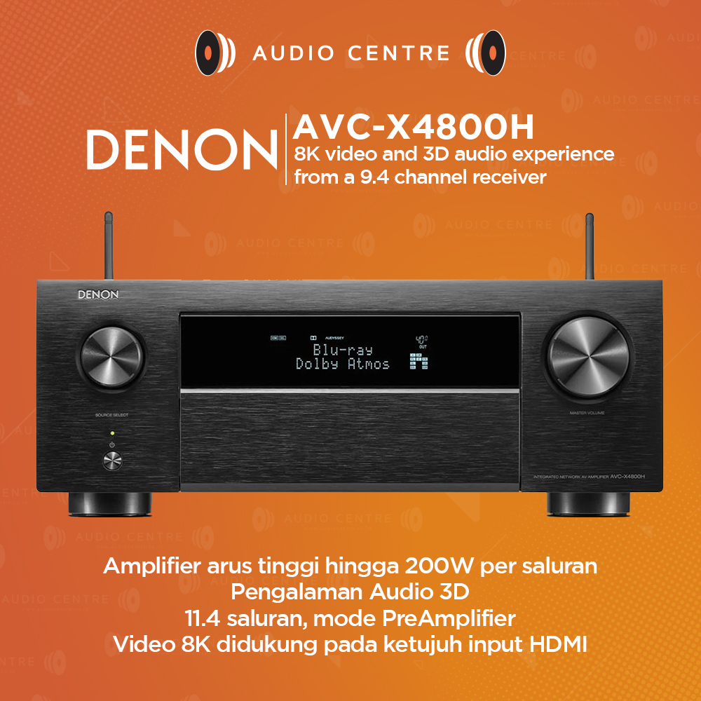 Denon AVC-X4800H AVCX 4800H AV Receiver Dolby Atmos 9.4ch 4K 8K