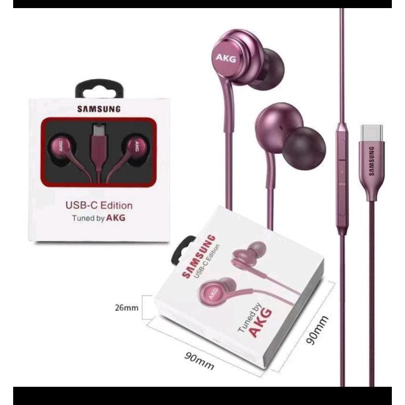 EARPHONE HEADSET TIPE C SAMSUNG NOTE 10 PLUS NOTE 20 S23 S22 A23 A13 A73 A54 A24 A15 A25 BY AKG