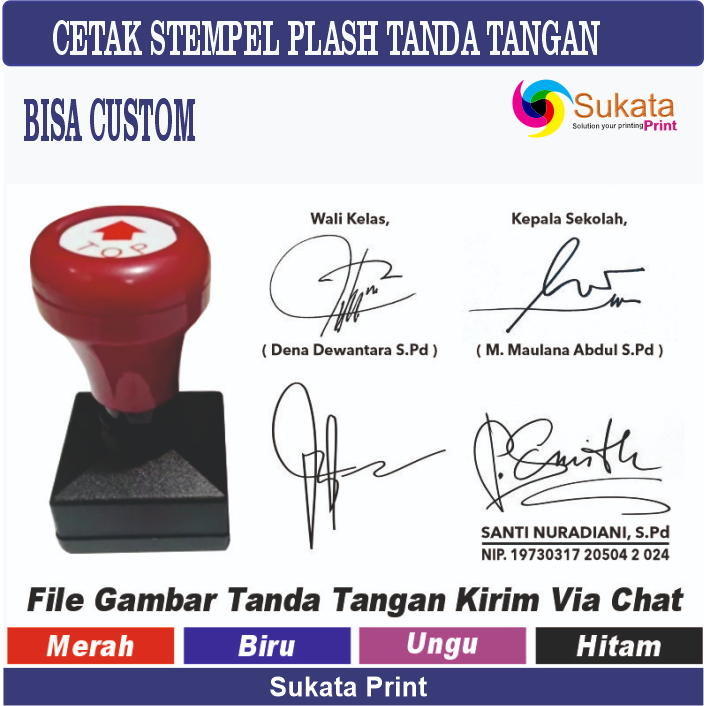 

STEMPEL TANDA TANGAN / PARAF / TTD CETAK STEMPEL PLASH CUSTOM