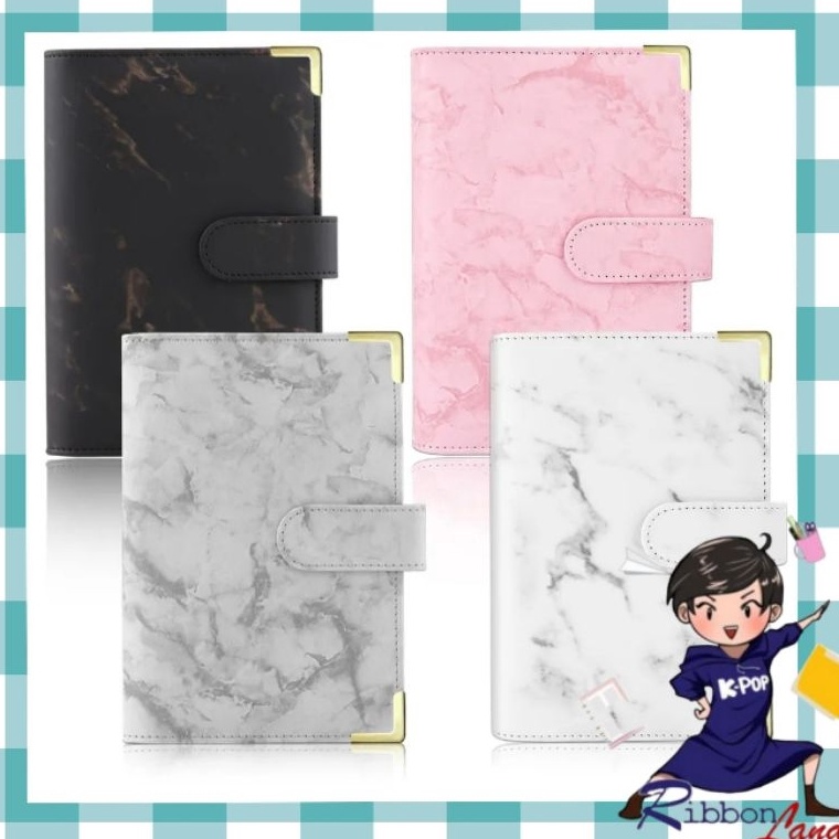 

A6 Binder Kulit Motif Marmer Luxury 6 Ring KODE E3U5
