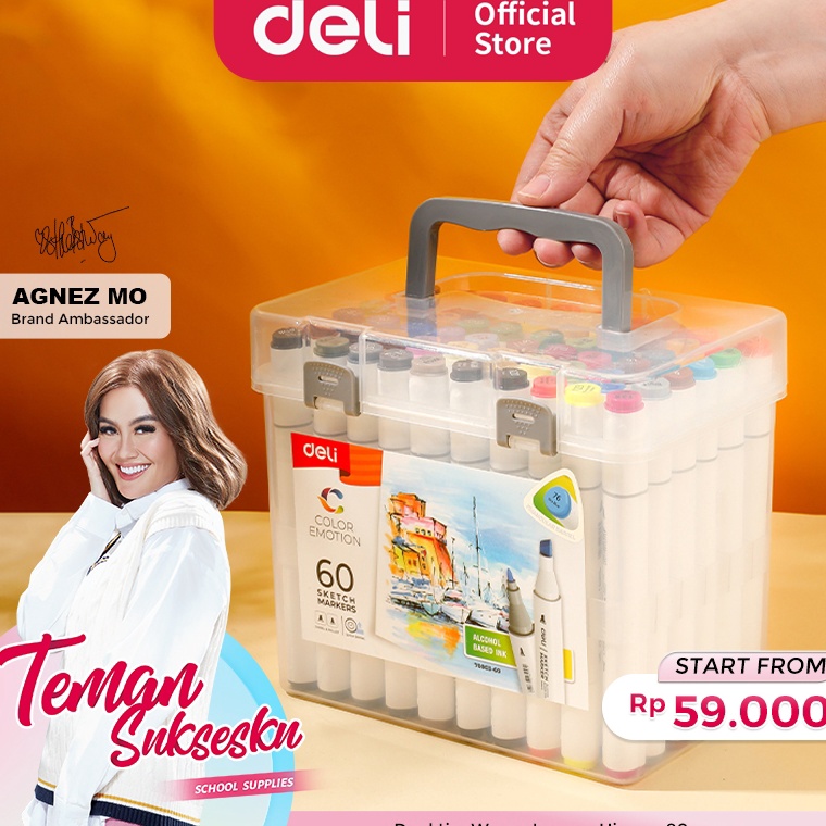 

Deli Spidol Sketsa Sketch Marker 24 Hingga 8 Warna Dual Tip E783 KODE E9N9