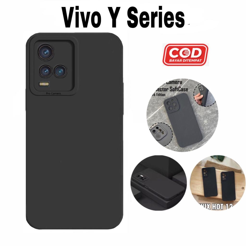 Black Matte Case Vivo Y21 , Y21s , Y33s , Y21a , Y21t , Y33t Softcase Hitam Polos Best Seller