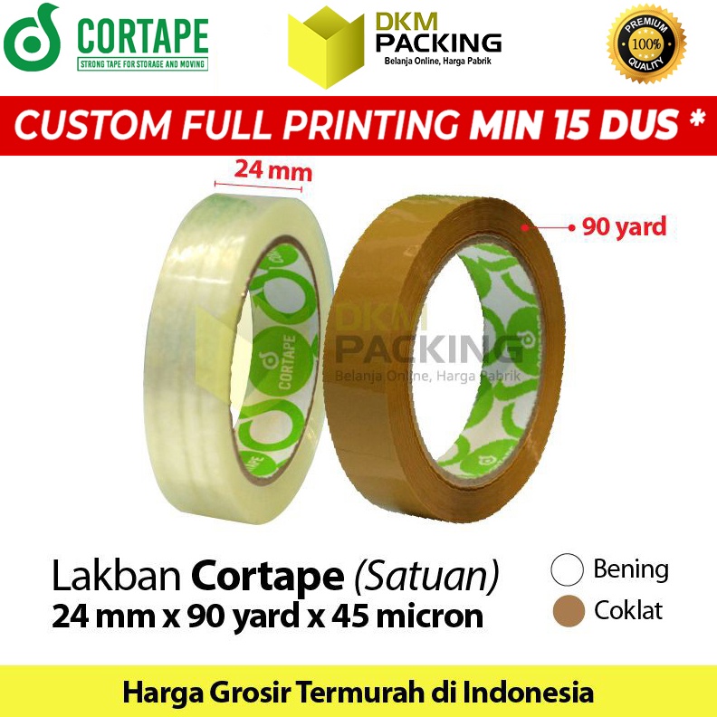 

Lakban 24mm x 9yard CORTAPE Plakban Isolasi PREMIUM TERMURAH SELOP KODE X3K3