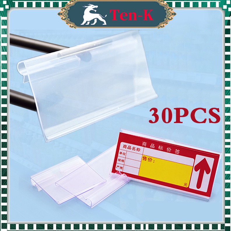 

3PCS Price Tag Holder Label Harga Akrilik 6x42 cm KODE G3F2