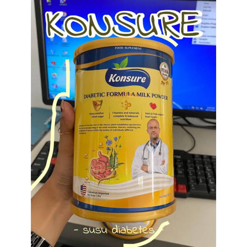 

SUSU KONSURE MILK POWDER SUSU DIABETES KONSURE ISI 500 GRAM HALAL ASLI