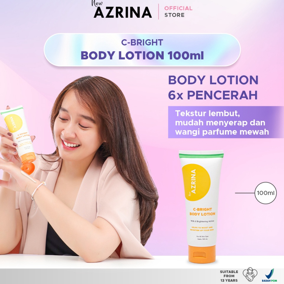 Azrina CBright Body Lotion  Body Serum Body Lotion Mencerahkan Badan Tubuh Wanita Pria Dengan Kandun