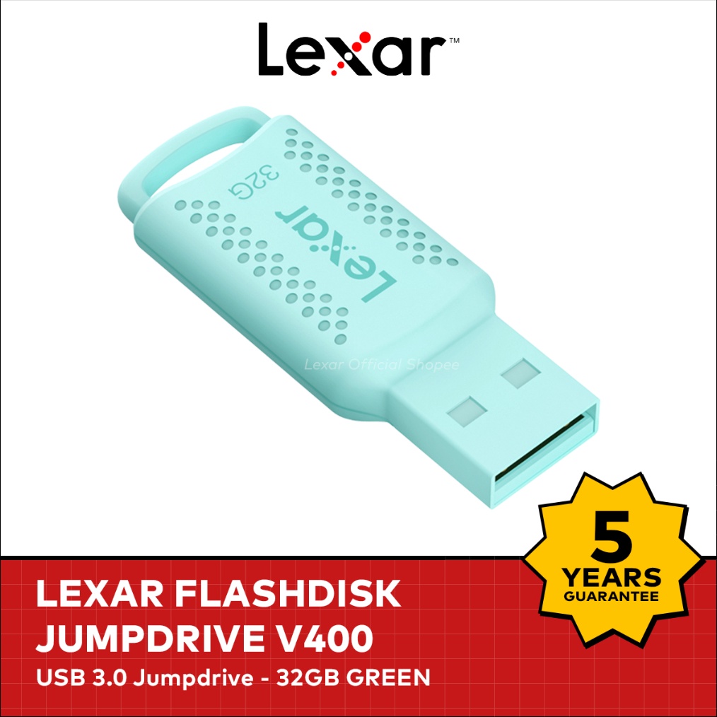 Lexar Flashdisk Jumpdrive V4 Usb 3 Flash Drive  32GB Green q G7B9