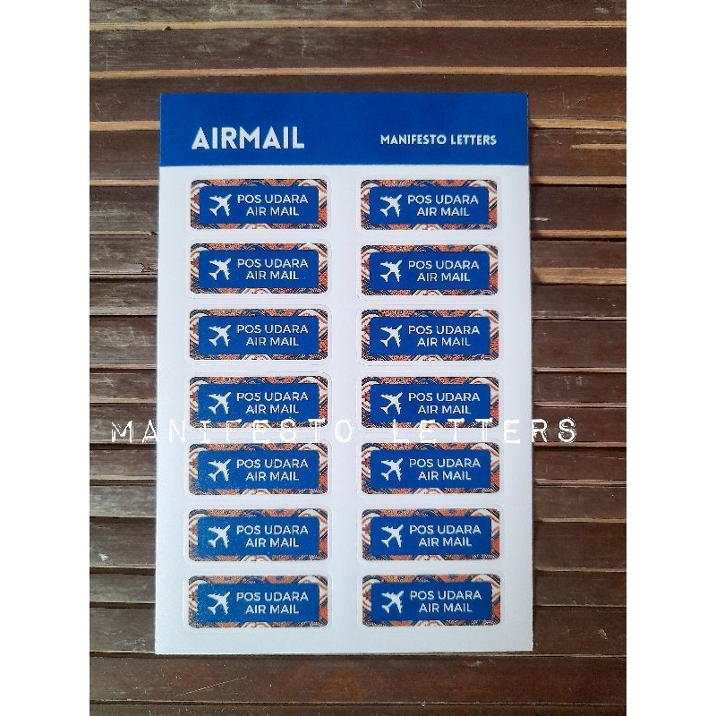 

Sticker Sheet A6 | Air Mail sticker | mailart | penpaling | postcrossing | pos udara