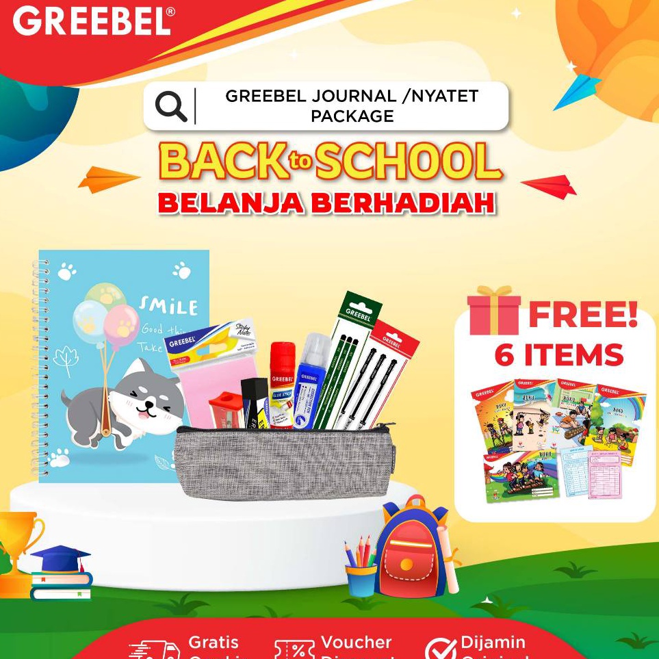 

KODE D3U8 GREEBEL Paket Journal Nyatet Package Paket alat tulis untuk menyatat dan menjurnal