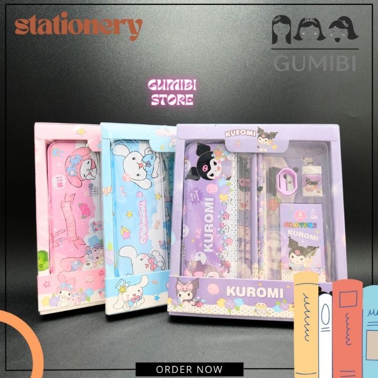 

PAKET ALAT TULIS SANRIO KOMPLIT SET SANRIO KOTAK PENSIL KALENG CRAYON HAMPERS SANRIO KODE K7O1
