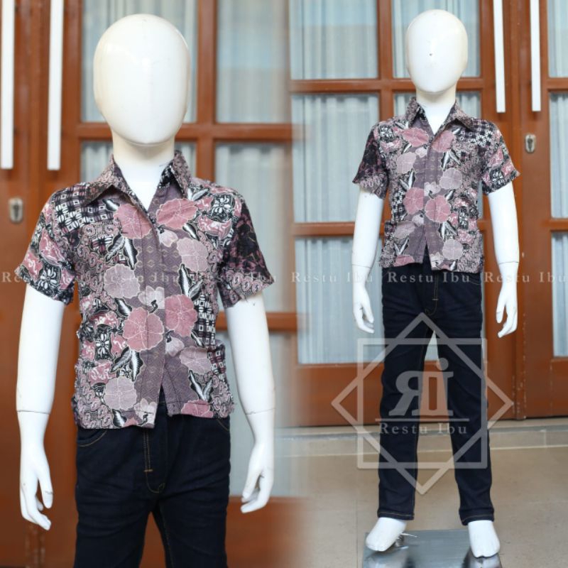 KEMEJA BATIK ANAK ANAK/BATIK MODEREN/BATIK ATASAN ANAK LAKI-LAKI TERBARU TERMEWAH TERLARIS