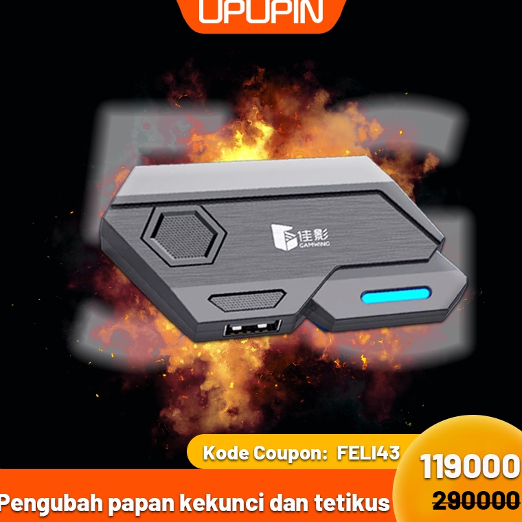 INDO Converter MIPRO Mouse Keyboard Wireless Bluetooth Android HP Tablet PUBG FreeFire v D8I6