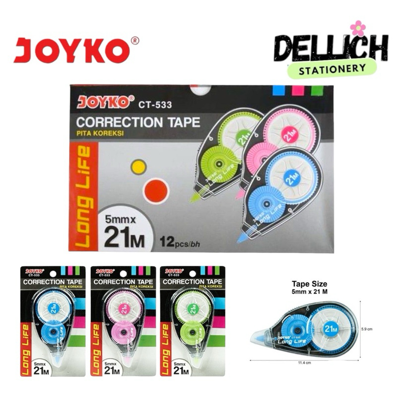 

CORRECTION TAPE / TIP EX KERTAS / PITA KOREKSI JOYKO CT-533