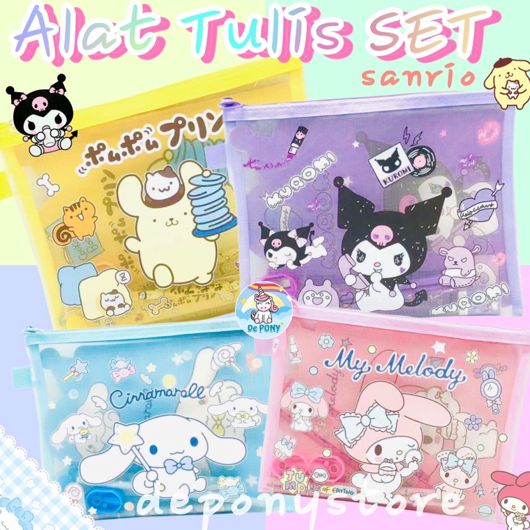 

Set Alat tulis Sanrio 7in1 stasionary lucu lengkap Kuromi Melody Cinnamonroll KODE B8C5