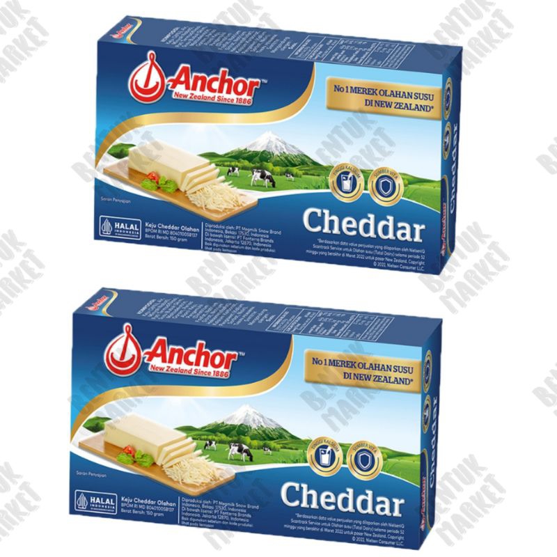 

ANCHOR Chedar Keju Block Asli New Zealand Box 150gr / Keju Block / Cheese