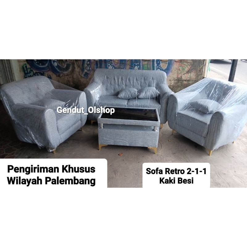 (Khusups Wilayah kota Palembang) Kursi Tamu Retro /Sofa Tamu RETRO 2-1-1 Sofa Tamu Minimalis Type Re