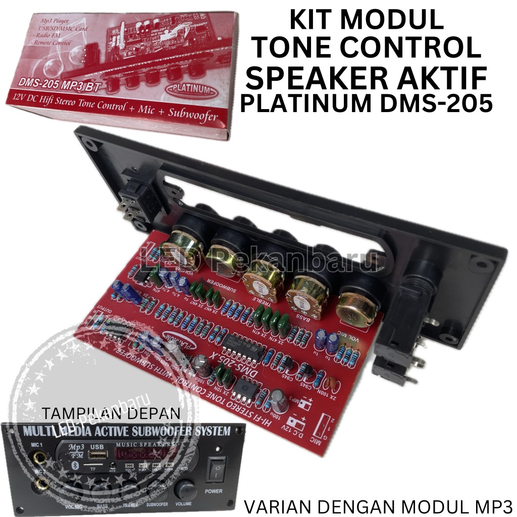 KIT AUDIO MODUL TONE CONTROL SPEAKER AKTIF PRE AMP STEREO SUBWOOFER PANEL PLAT SLOT MP3 BLUETOOTH PL